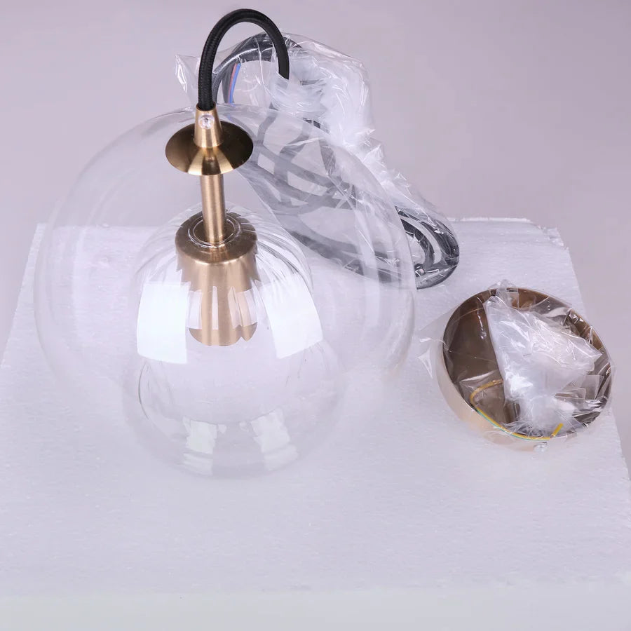 Pendentif en verre à bulles interconnectées Isabella