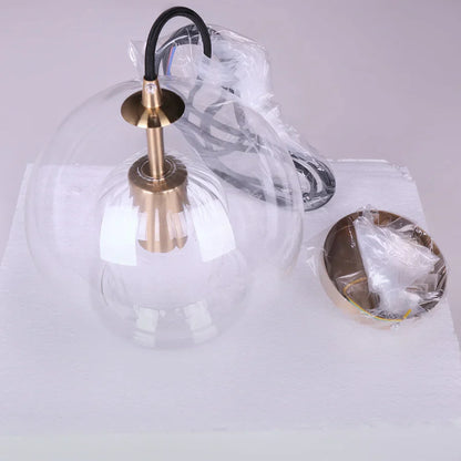 Pendentif en verre à bulles interconnectées Isabella