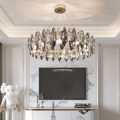Lustre Elodie Crystal Leaf Nordic de luxe