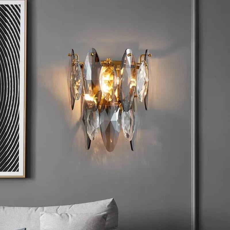 Lustre Elodie Crystal Leaf Nordic de luxe