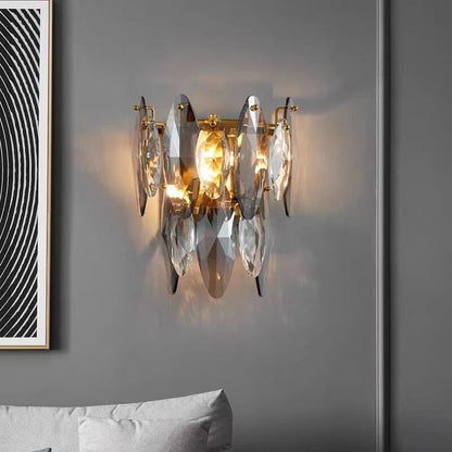 Lustre Elodie Crystal Leaf Nordic de luxe
