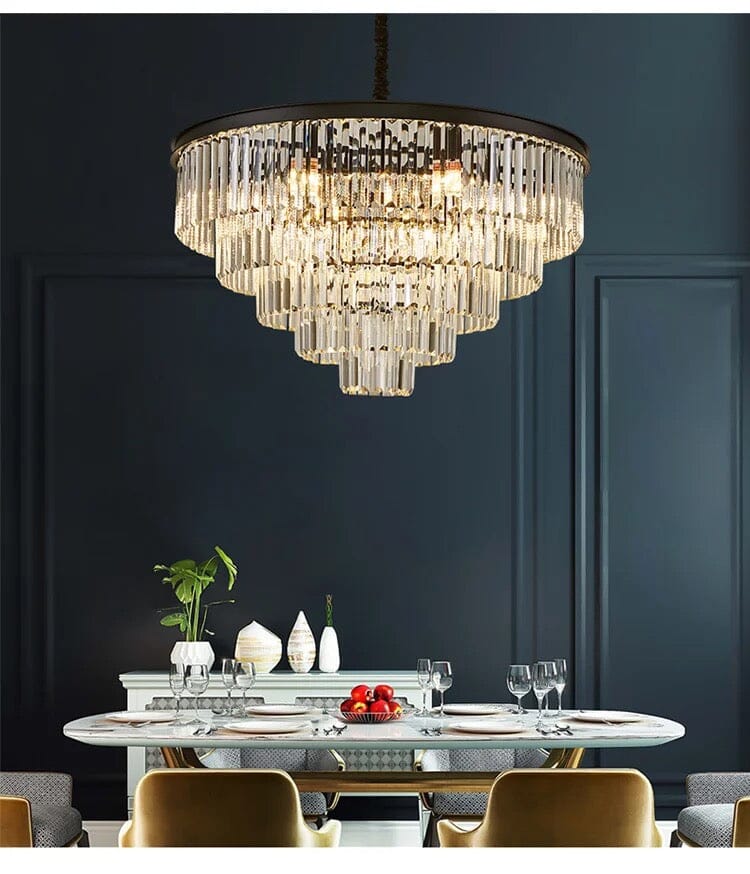 Gabrielle Modern Round Golden Crystal Chandelier