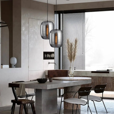 Camille Minimalist Threaded Glass Pendant