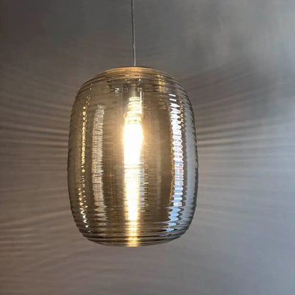 Pendentif en verre fileté minimaliste Camille