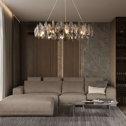 Lustre Elodie Crystal Leaf Nordic de luxe