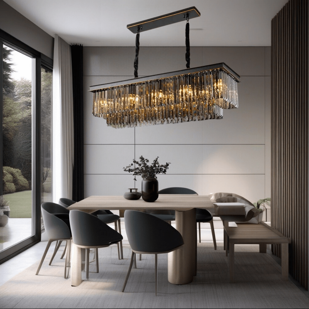 Florence Cascading Grey Crystal Royal Chandelier