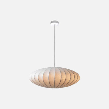 Suspension Sophie en soie japonaise, lampe de plafond en tissu blanc