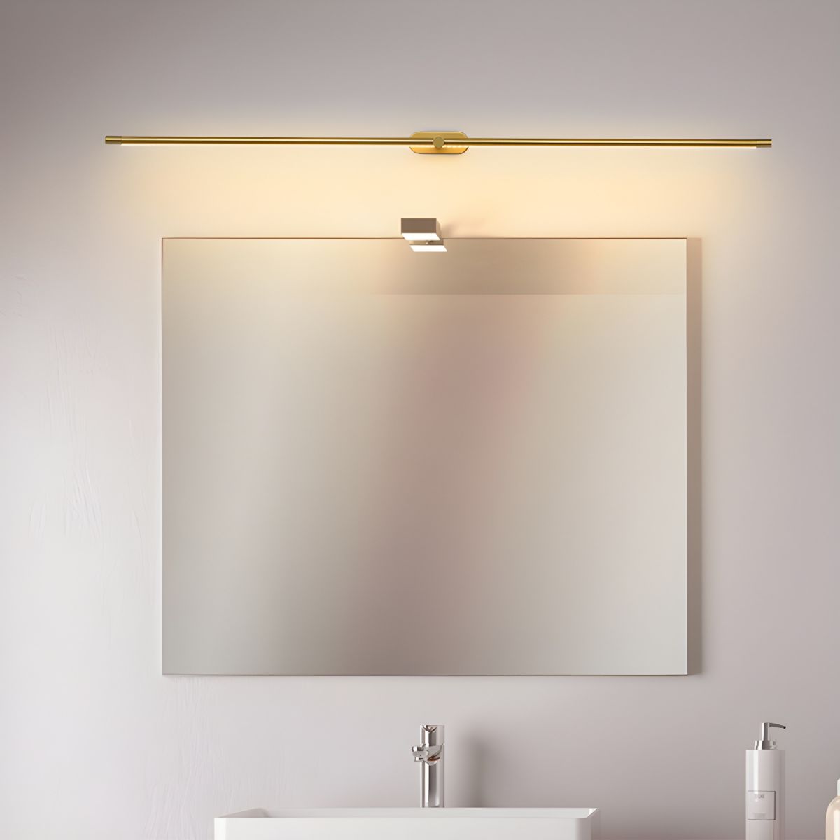 Applique murale rechargeable linéaire Clémence avec LED tricolore