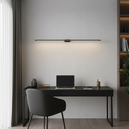 Applique murale rechargeable linéaire Clémence avec LED tricolore