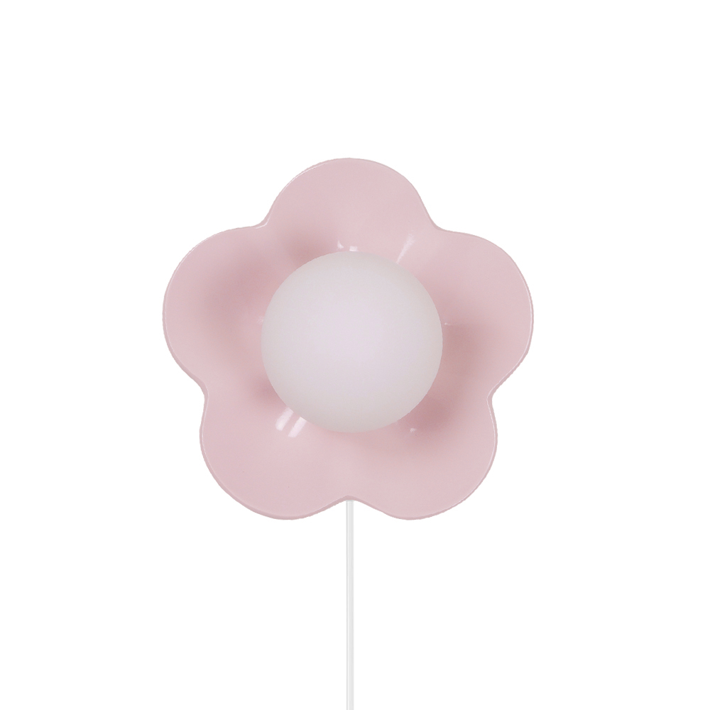 Amélie La Fleur Plug-In Wall Lamp – Whimsical Resin & Glass Decor Light