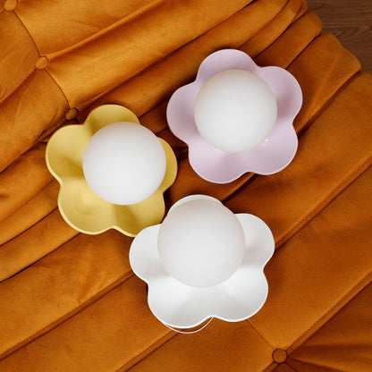Amélie La Fleur Plug-In Wall Lamp – Whimsical Resin & Glass Decor Light
