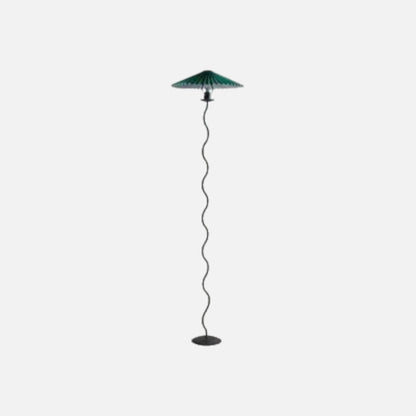 Sophie Lala Luxe Curve Table & Floor Lamp Pleated Textile Light