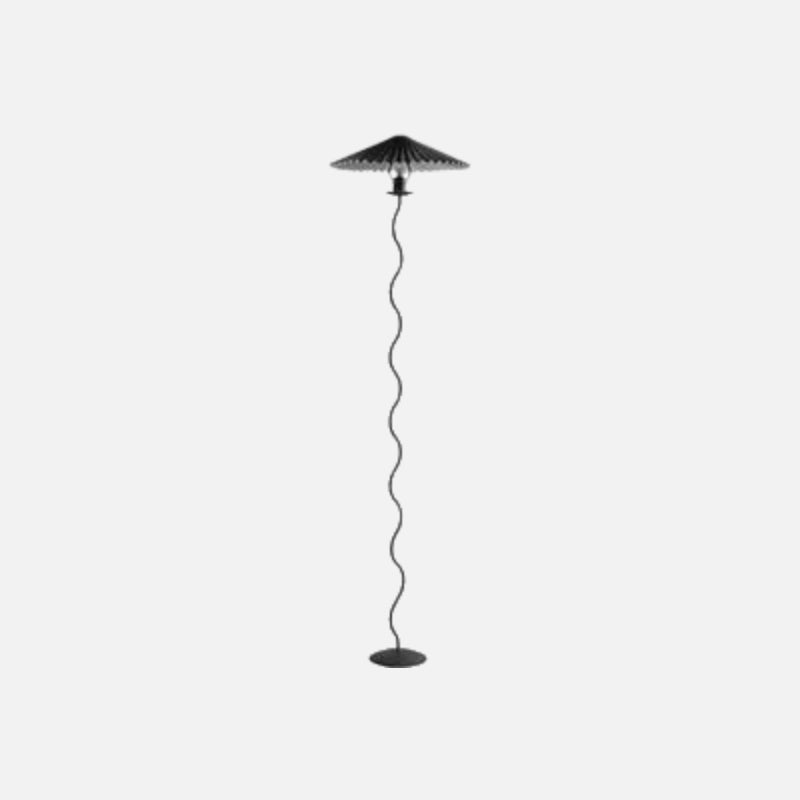 Sophie Lala Luxe Curve Table & Floor Lamp Pleated Textile Light
