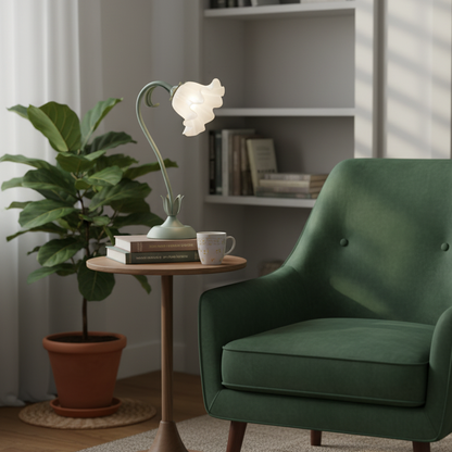Lampe de table Isabelle Lys avec un élégant motif floral