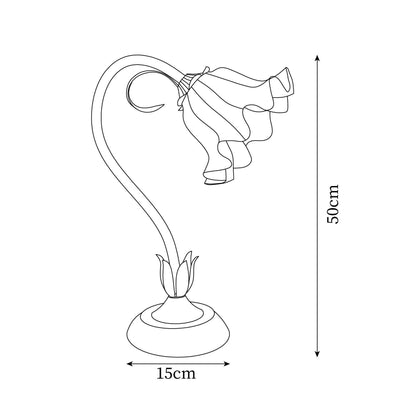 Lampe de table Isabelle Lys avec un élégant motif floral