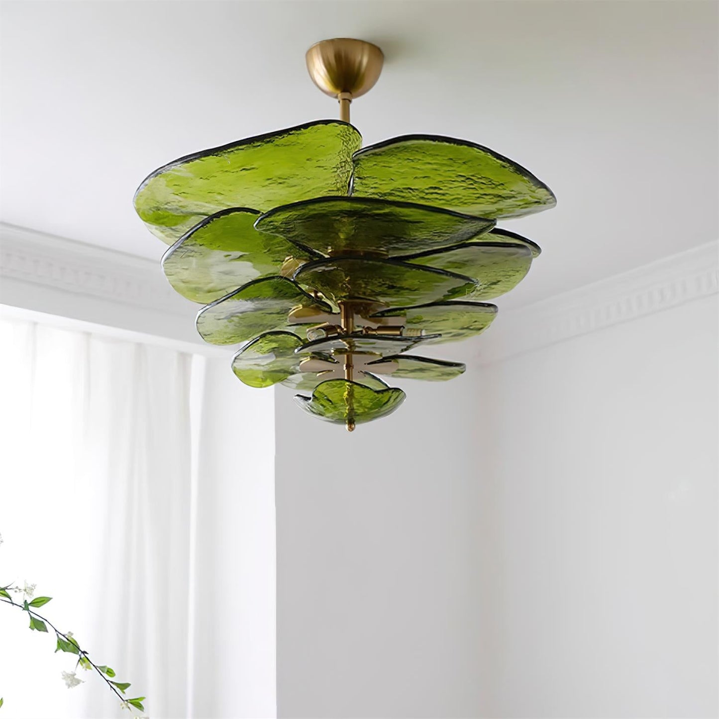 Amélie Lilypad Glass Chandelier
