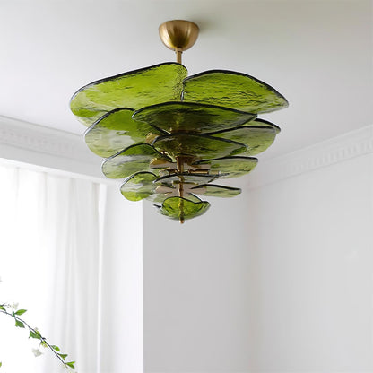 Amélie Lilypad Glass Chandelier