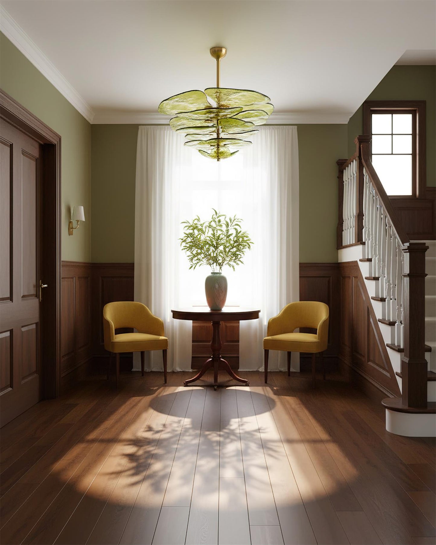 Amélie Lilypad Glass Chandelier
