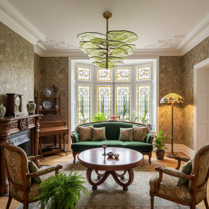 Amélie Lilypad Glass Chandelier