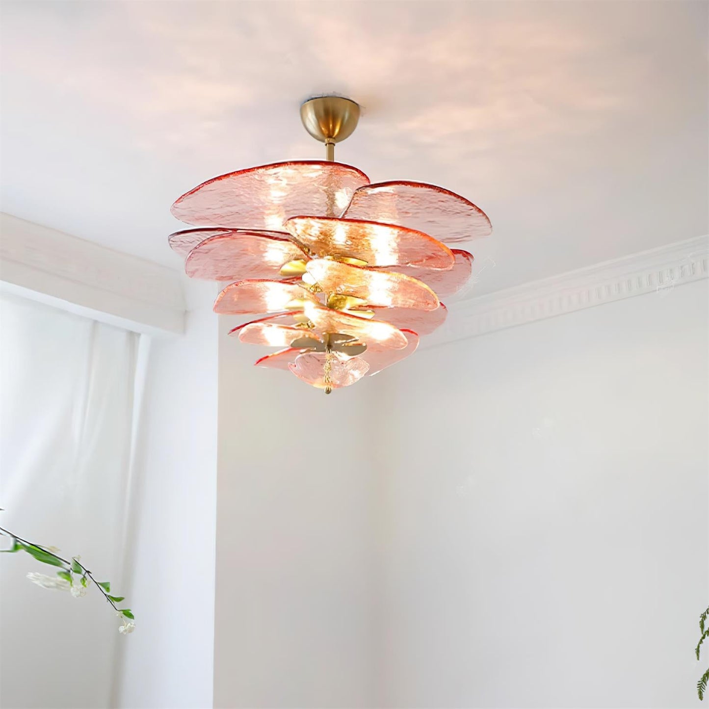 Amélie Lilypad Glass Chandelier