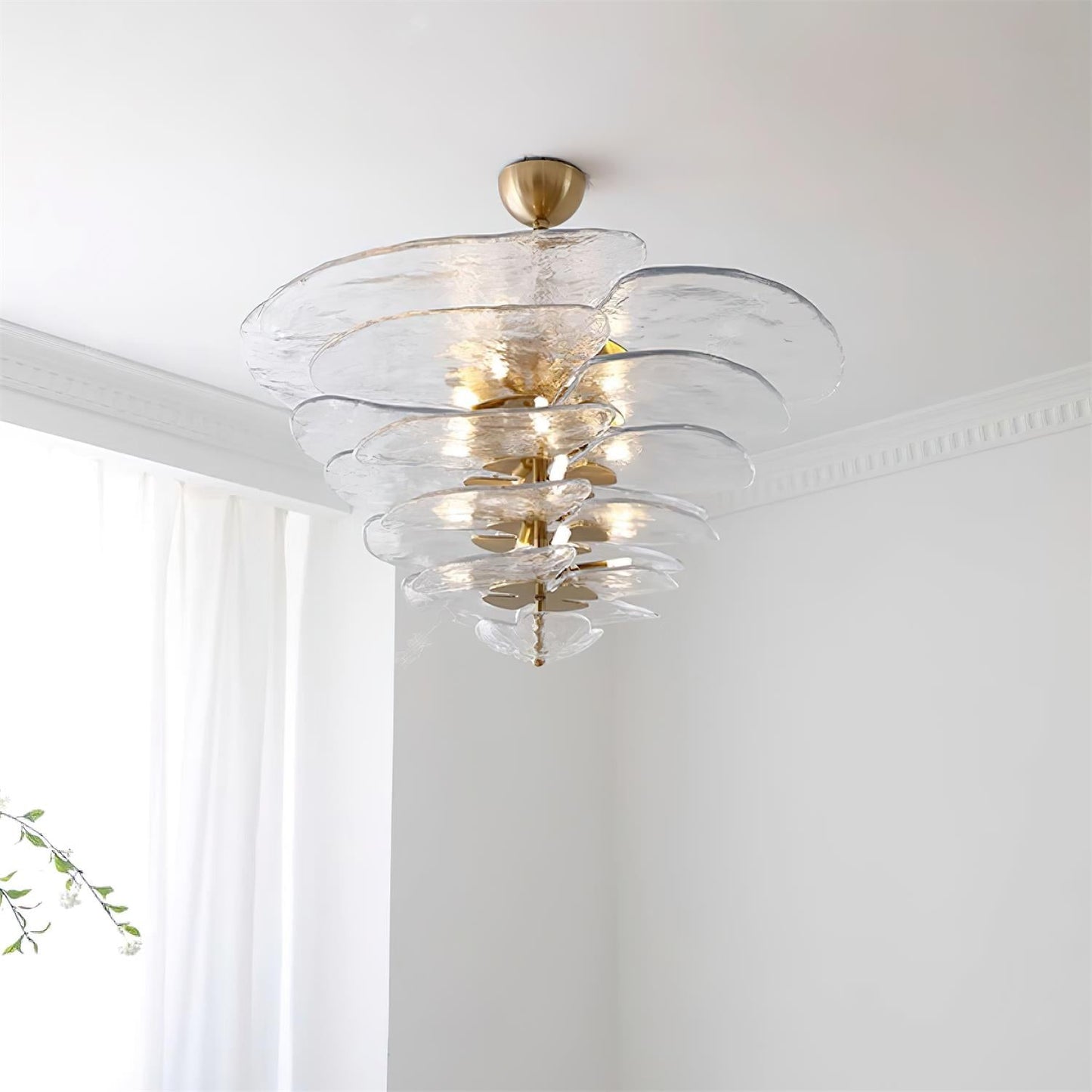 Amélie Lilypad Glass Chandelier