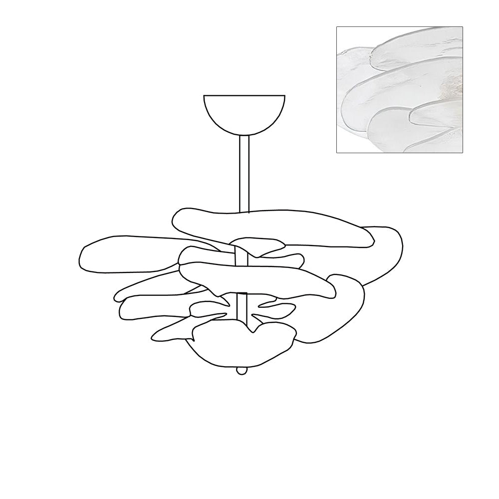 Amélie Lilypad Glass Chandelier