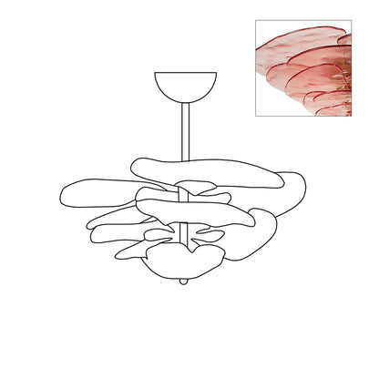 Amélie Lilypad Glass Chandelier