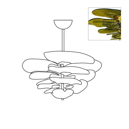 Amélie Lilypad Glass Chandelier