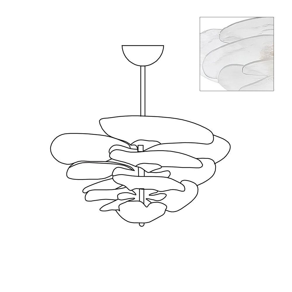 Amélie Lilypad Glass Chandelier