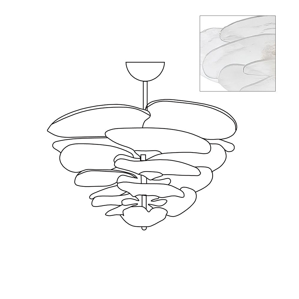 Amélie Lilypad Glass Chandelier