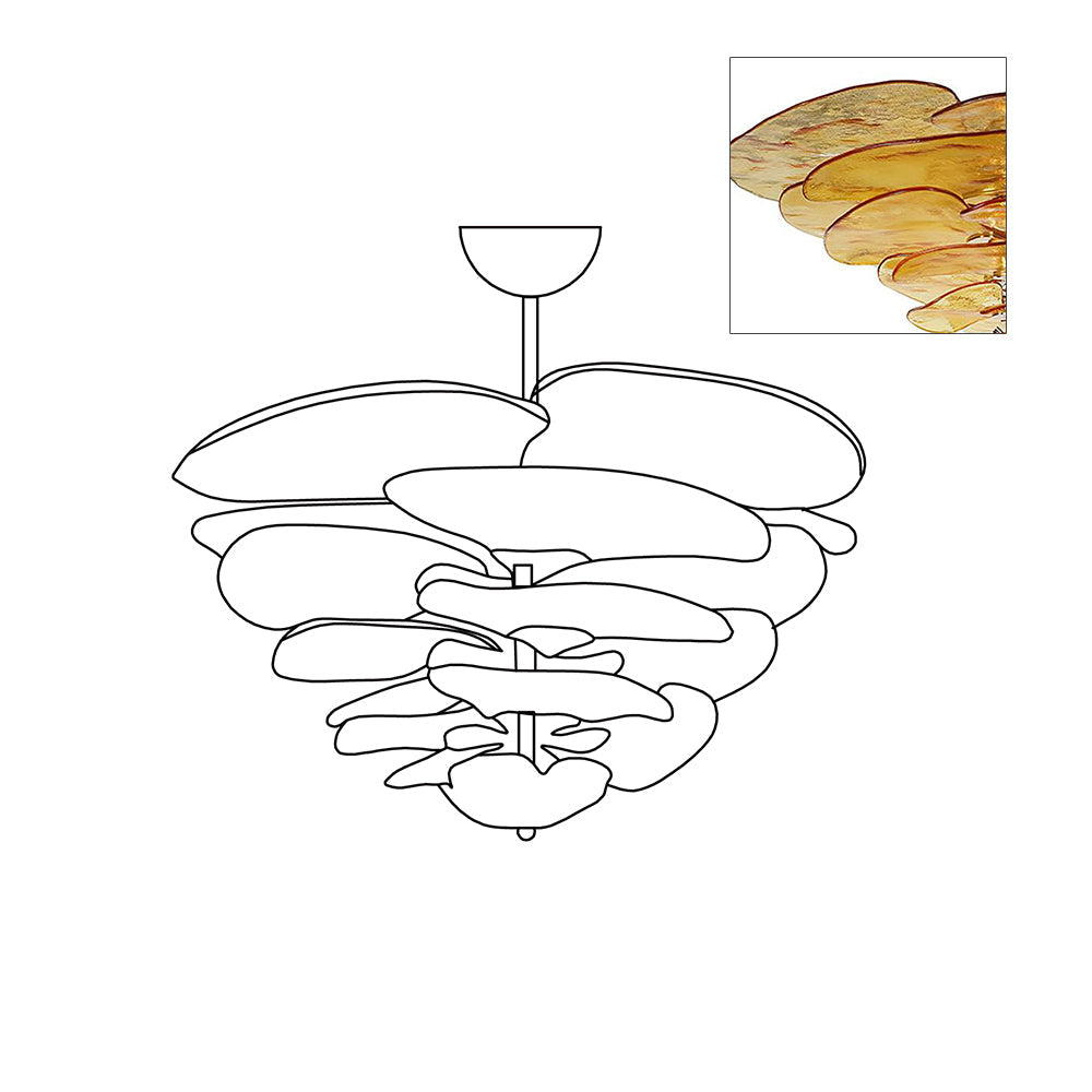 Amélie Lilypad Glass Chandelier