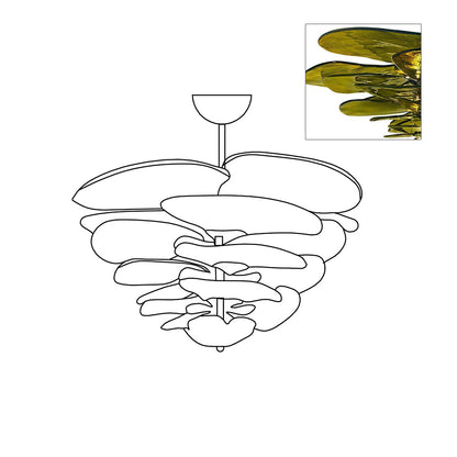 Amélie Lilypad Glass Chandelier