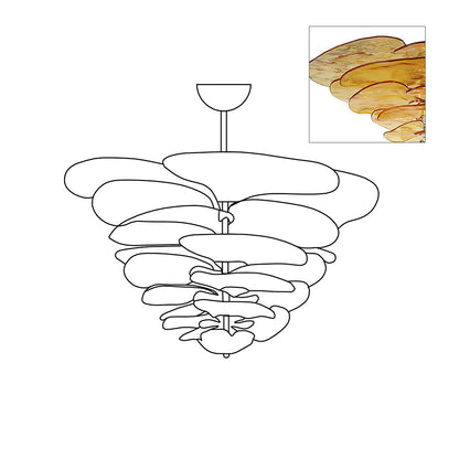 Amélie Lilypad Glass Chandelier