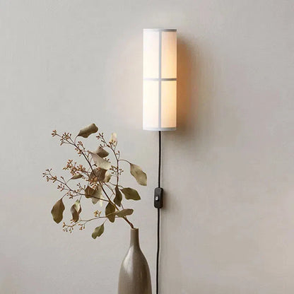 Élise Lina Woven Fabric Wall Lamp Linen Shade Sconce Light