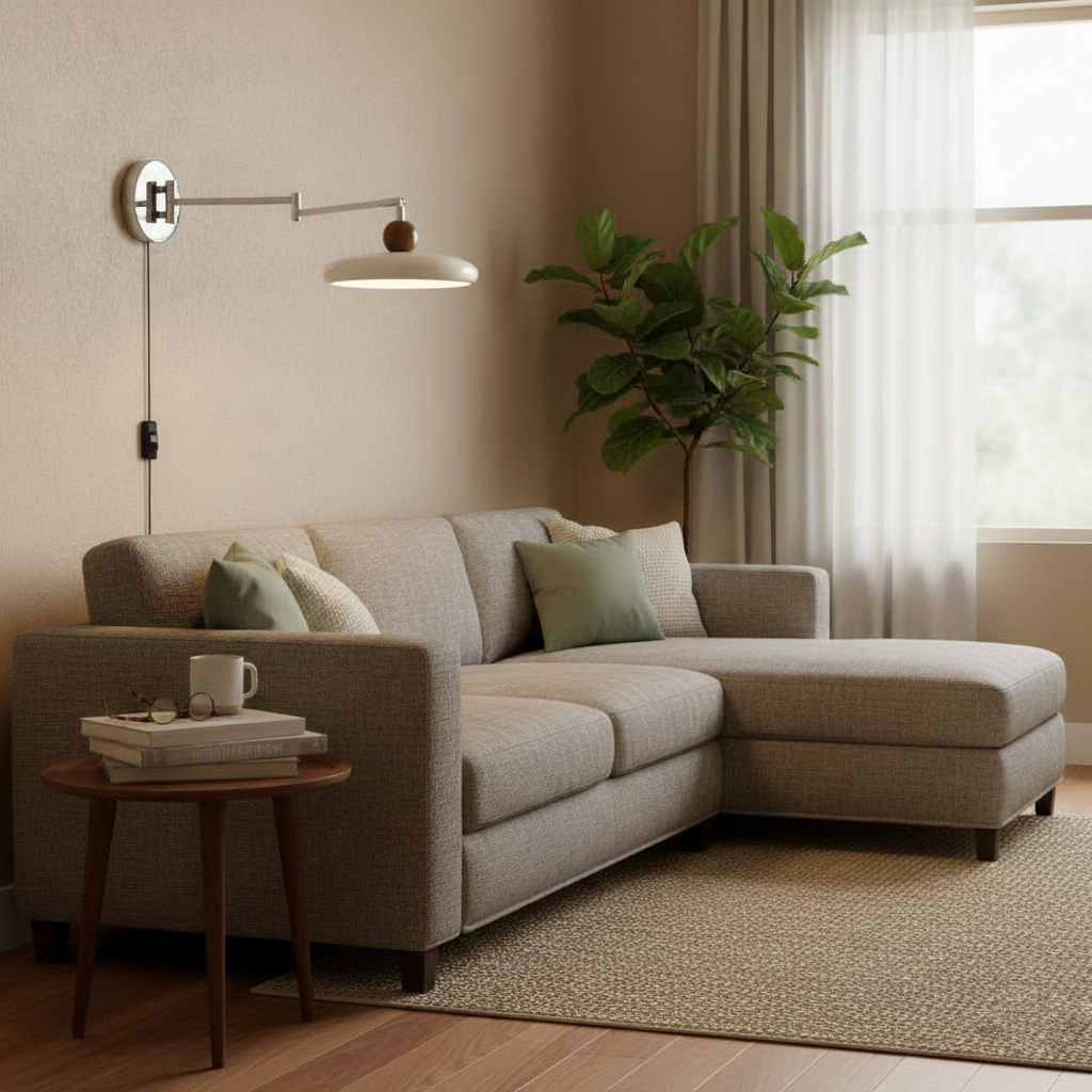 Applique Élise Loa avec Prise, Lampe Murale Moderne en Métal et Acrylique à LED