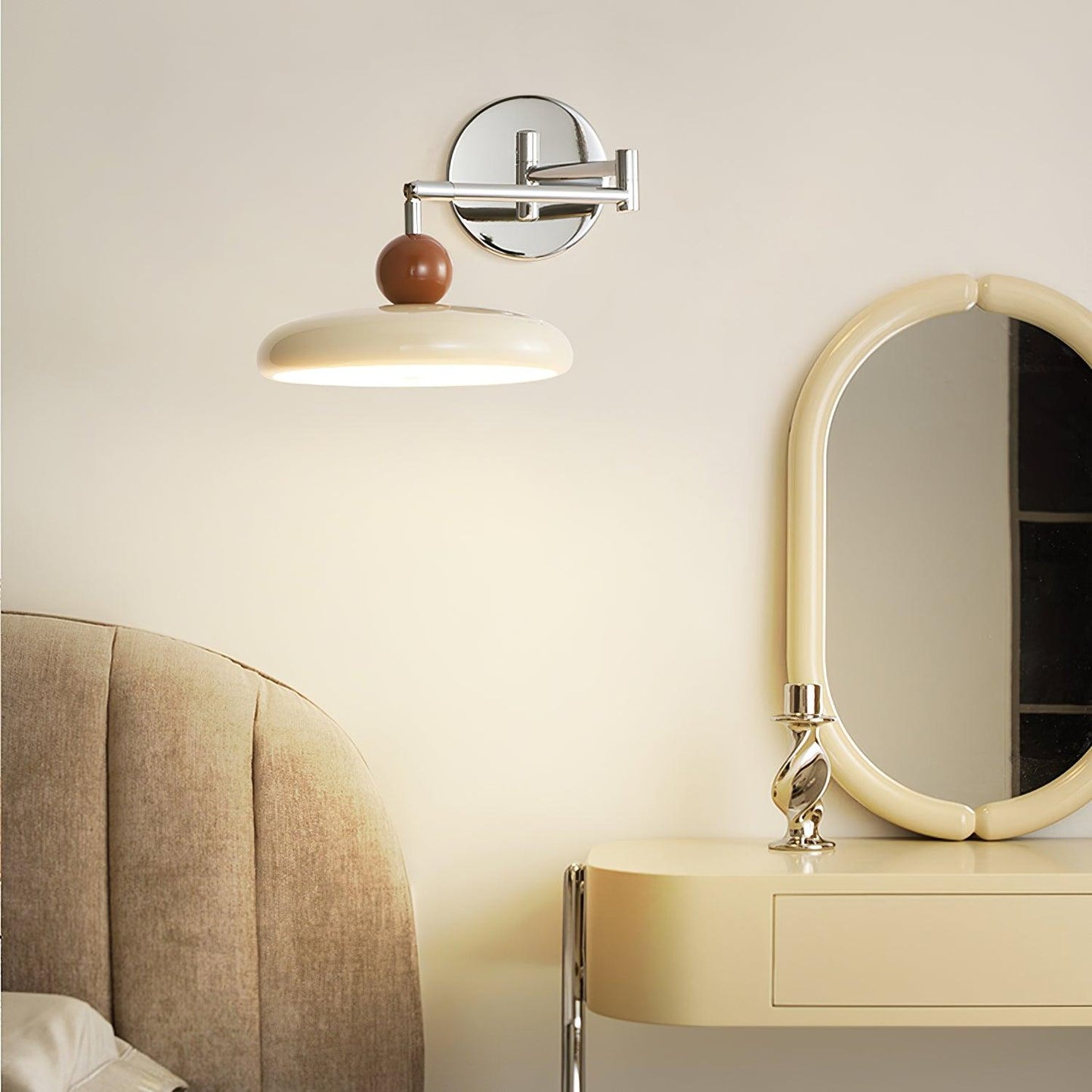 Applique Élise Loa avec Prise, Lampe Murale Moderne en Métal et Acrylique à LED
