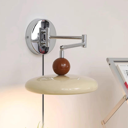 Applique Élise Loa avec Prise, Lampe Murale Moderne en Métal et Acrylique à LED