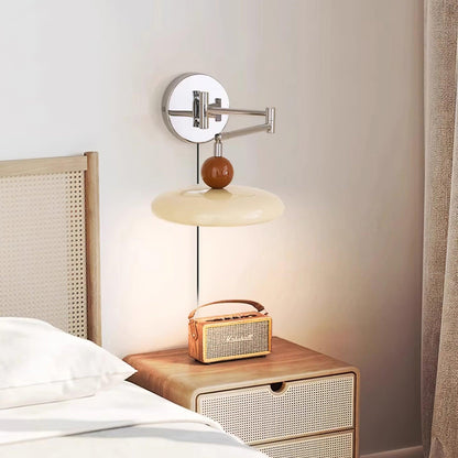 Applique Élise Loa avec Prise, Lampe Murale Moderne en Métal et Acrylique à LED