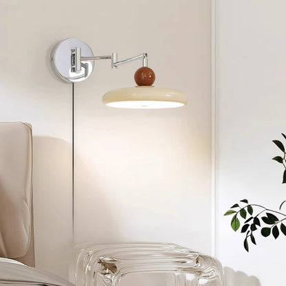 Applique Élise Loa avec Prise, Lampe Murale Moderne en Métal et Acrylique à LED