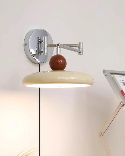 Applique Élise Loa avec Prise, Lampe Murale Moderne en Métal et Acrylique à LED