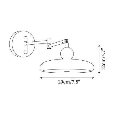Applique Élise Loa avec Prise, Lampe Murale Moderne en Métal et Acrylique à LED