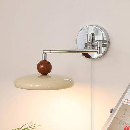 Applique Élise Loa avec Prise, Lampe Murale Moderne en Métal et Acrylique à LED