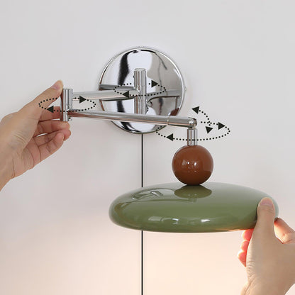 Applique Élise Loa avec Prise, Lampe Murale Moderne en Métal et Acrylique à LED