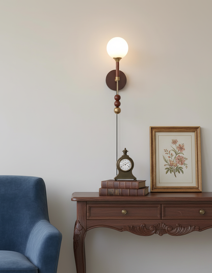Applique murale Élodie Lolli avec globe en verre dépoli