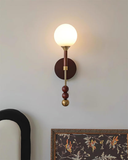 Applique murale Élodie Lolli avec globe en verre dépoli