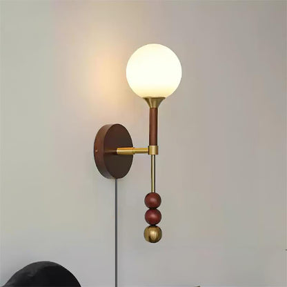Applique murale Élodie Lolli avec globe en verre dépoli
