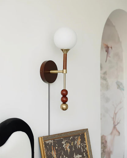 Applique murale Élodie Lolli avec globe en verre dépoli