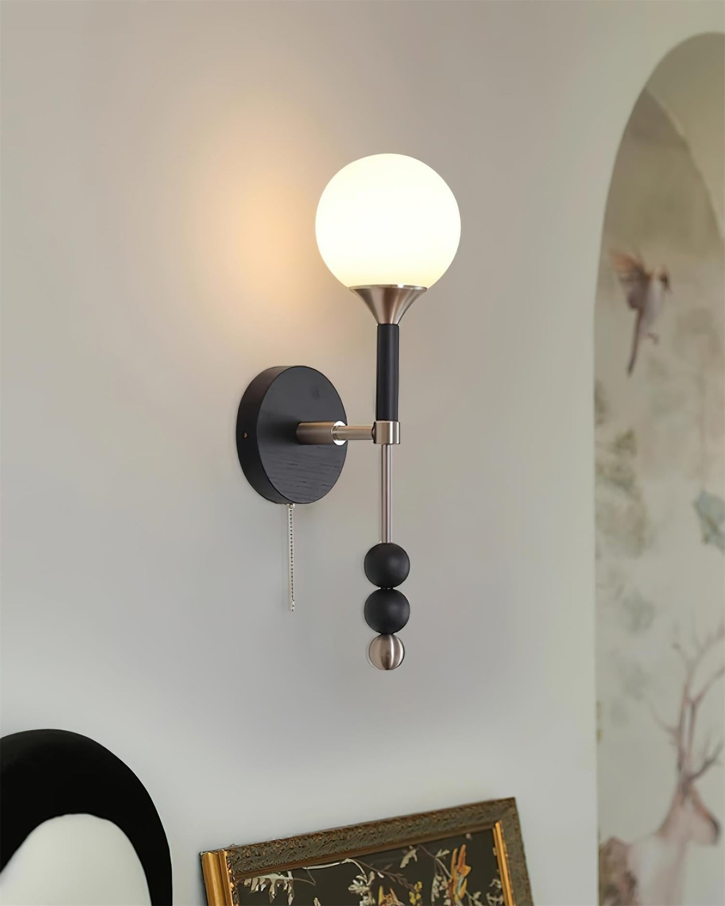 Applique murale Élodie Lolli avec globe en verre dépoli