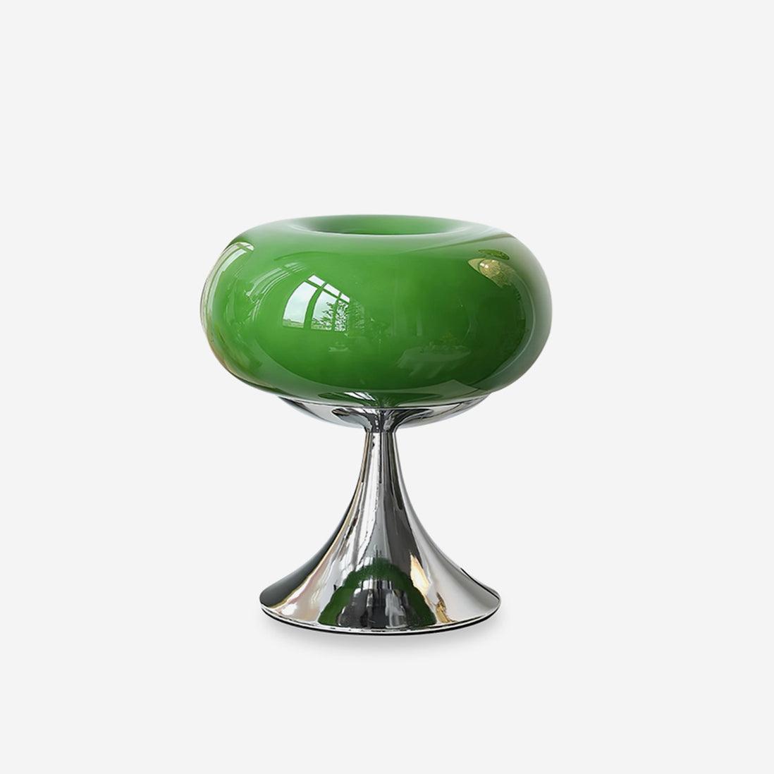 Lampe de table LED en verre Adèle Lollipop avec finition chromée