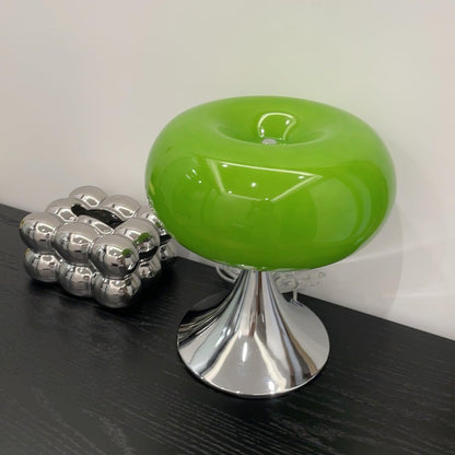 Lampe de table LED en verre Adèle Lollipop avec finition chromée